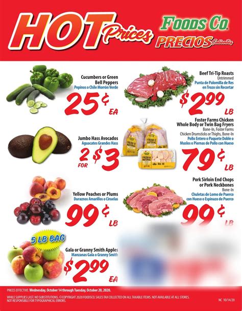 Foodsco weekly ads - Browse the latest Foods Co catalogue in Salinas CA "Weekly Ad" valid from from 31/1 to until 27/2 and start saving now! Other Grocery & Drug catalogs in Salinas CA. The nearest stores of Foods Co in Salinas CA and surroundings. 1030 E Alisal St. 93905 - Salinas CA. Closed. 2.72 km.